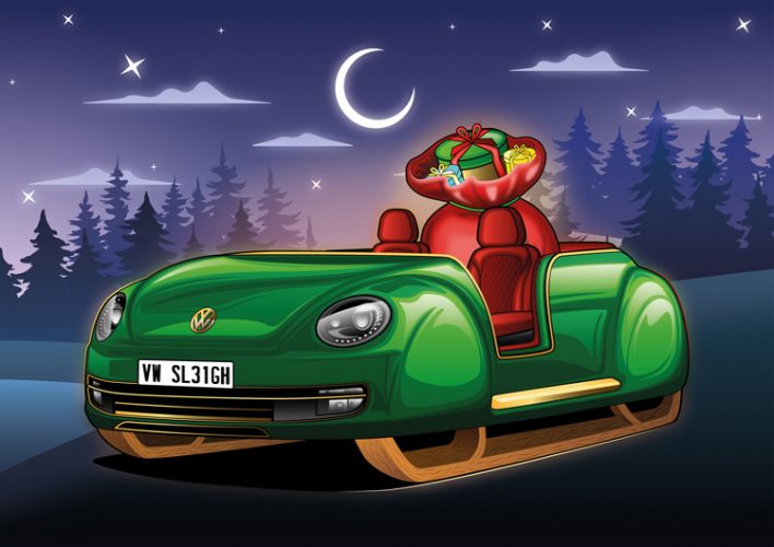 Trenó Volkswagen Fusca [divulgação]