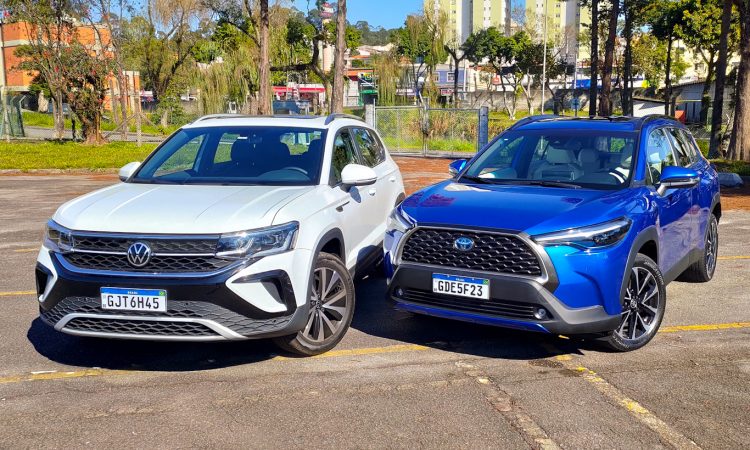 Toyota Corolla Cross XRX Hybrid vs Volkswagen Taos Highline [Auto+ / João Brigato]