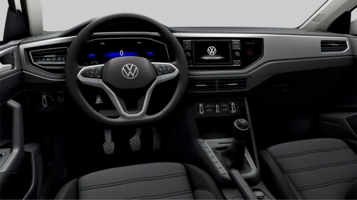 Interior do Volkswagen Nivus 170 TSI manual  feito para exportação