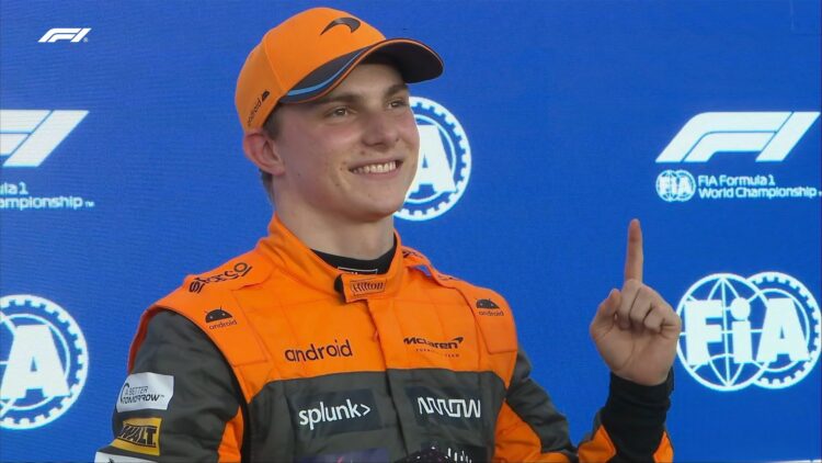 Oscar Piastri teve um bom desempenho na corrida [reprodução]