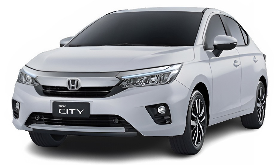 Honda City EXL branco com fundo branco