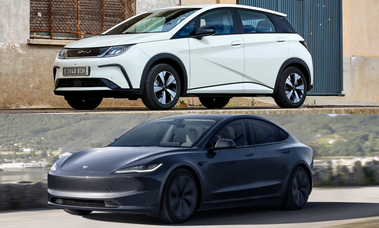 BYD vs Tesla [divulgação]