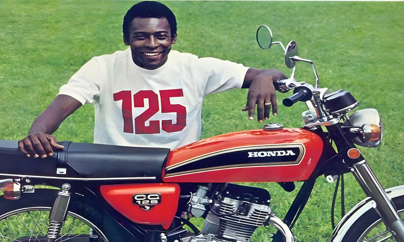 Honda CG 125 com Pelé [divulgação]