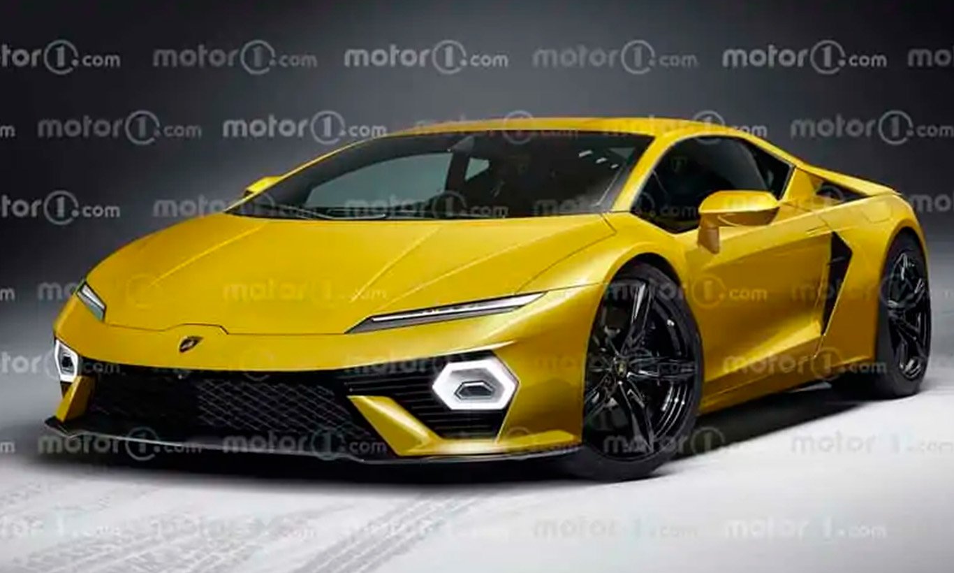 Projeção do novo Lamborghini [reprodução/Motor1]