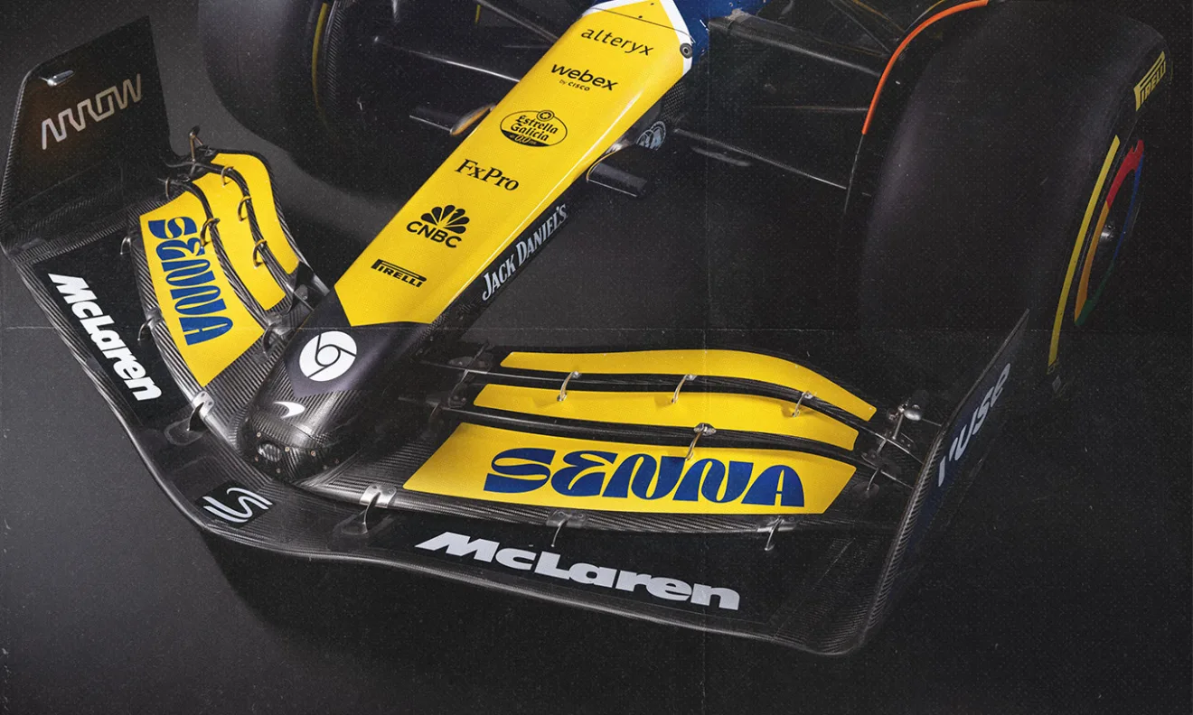 McLaren com a pintura do Senna [divulgação]