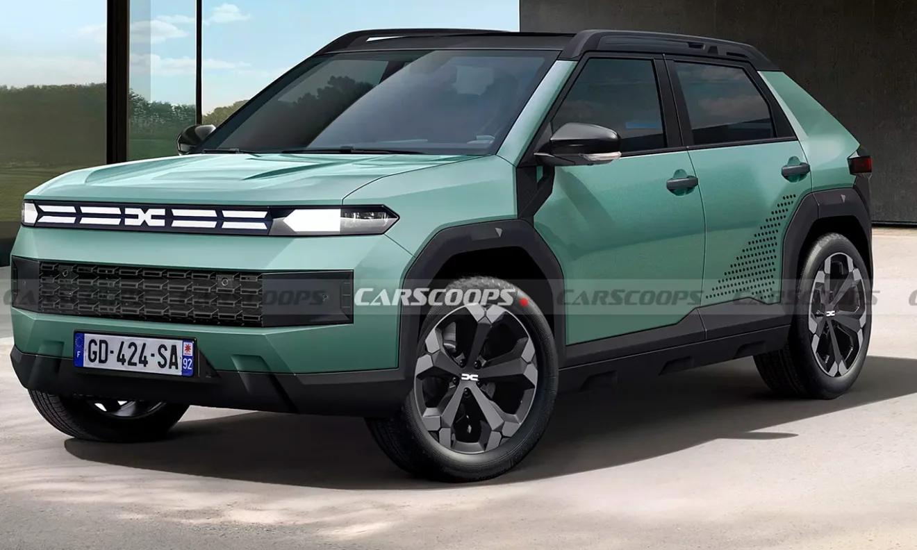 Projeção do novo SUV da Dacia [reprodução/CarScoops]