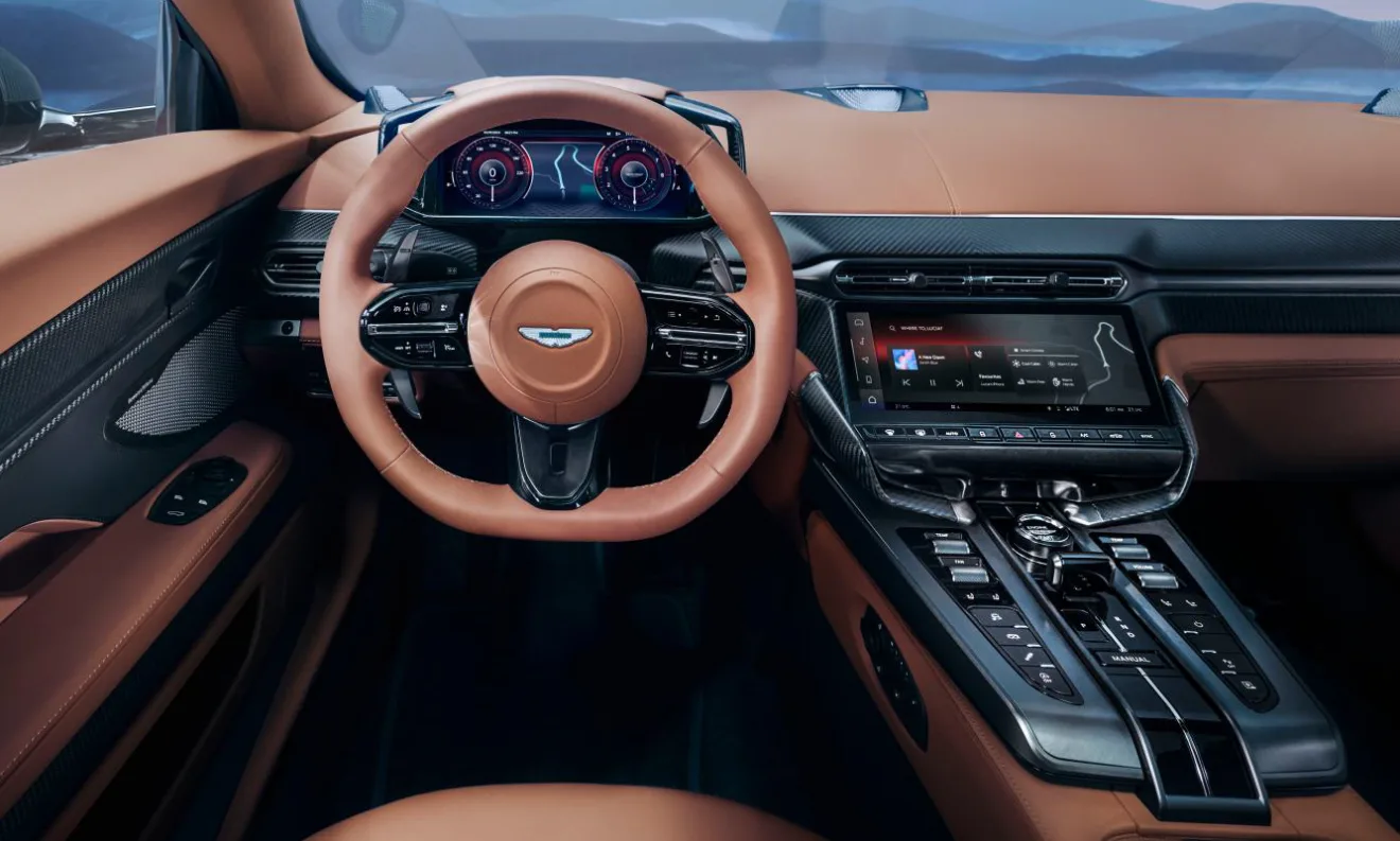 A esportividade do intetior do Aston Martin Vanquish 2025
