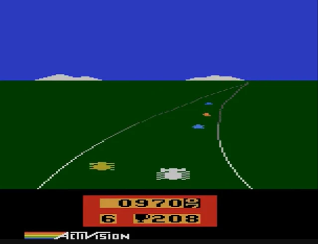 Jogo de corrida Enduro para o console Atari 2600