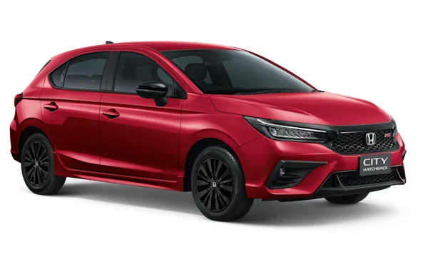 Novo Honda City RS vermelho com rodas pretas