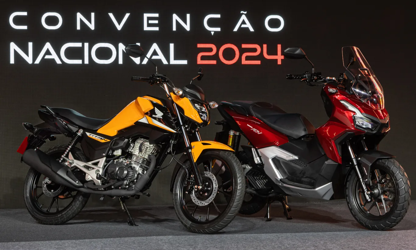 Novas motos da Honda, CG 160 Titan e ADV 160, em fotos oficiais [divulgação]