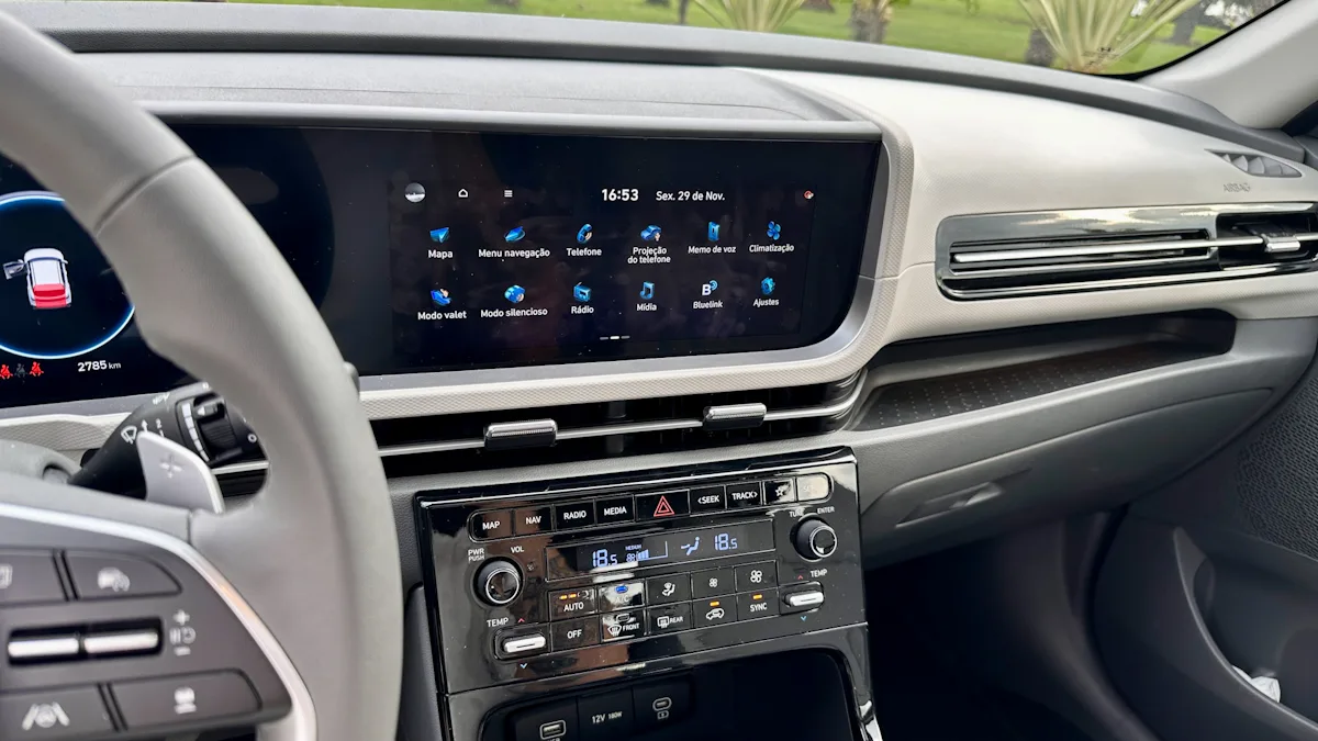central multimídia com Android Auto e Apple CarPlay sem fio do Hyundai Creta Ultimate