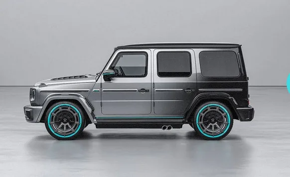 Mercedes-AMG G 63 Sir Class de lateral com detalhes em verde