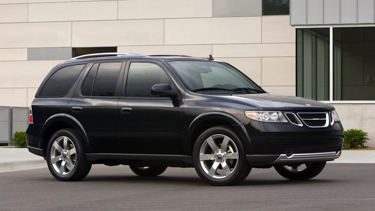 Saab 9-7X preto de lado