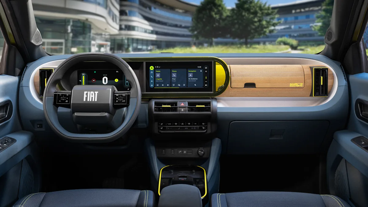 interior do fiat grande panda