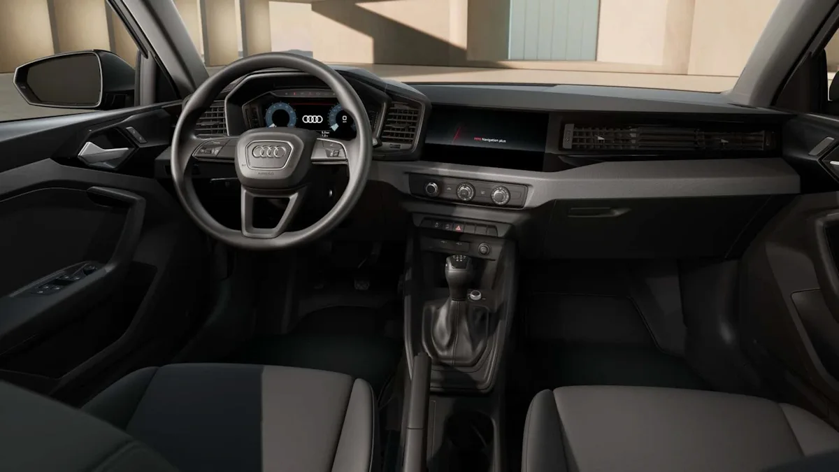 Imagem mostra interior do Audi A1 Manual