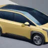 GAC Aion Y Plus amarelo com detalhes pretos, visto de cima