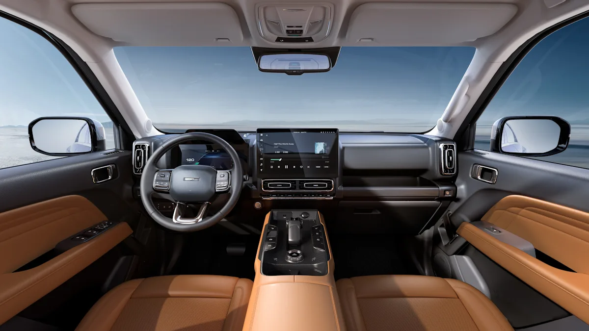 interior do GWM Haval H9 diesel preto