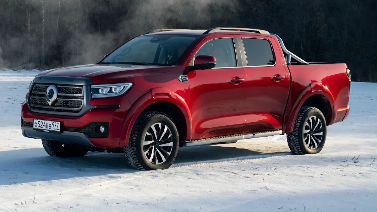 GWM Poer Diesel vermelha de frente