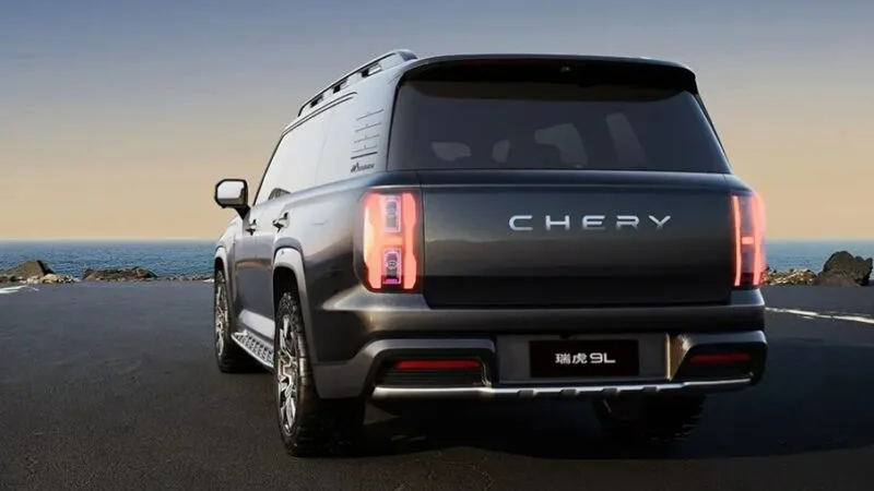 Imagem mostra traseira do Novo Chery Tiggo 9L