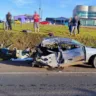 Grave acidente envolvendo carro e carreta
