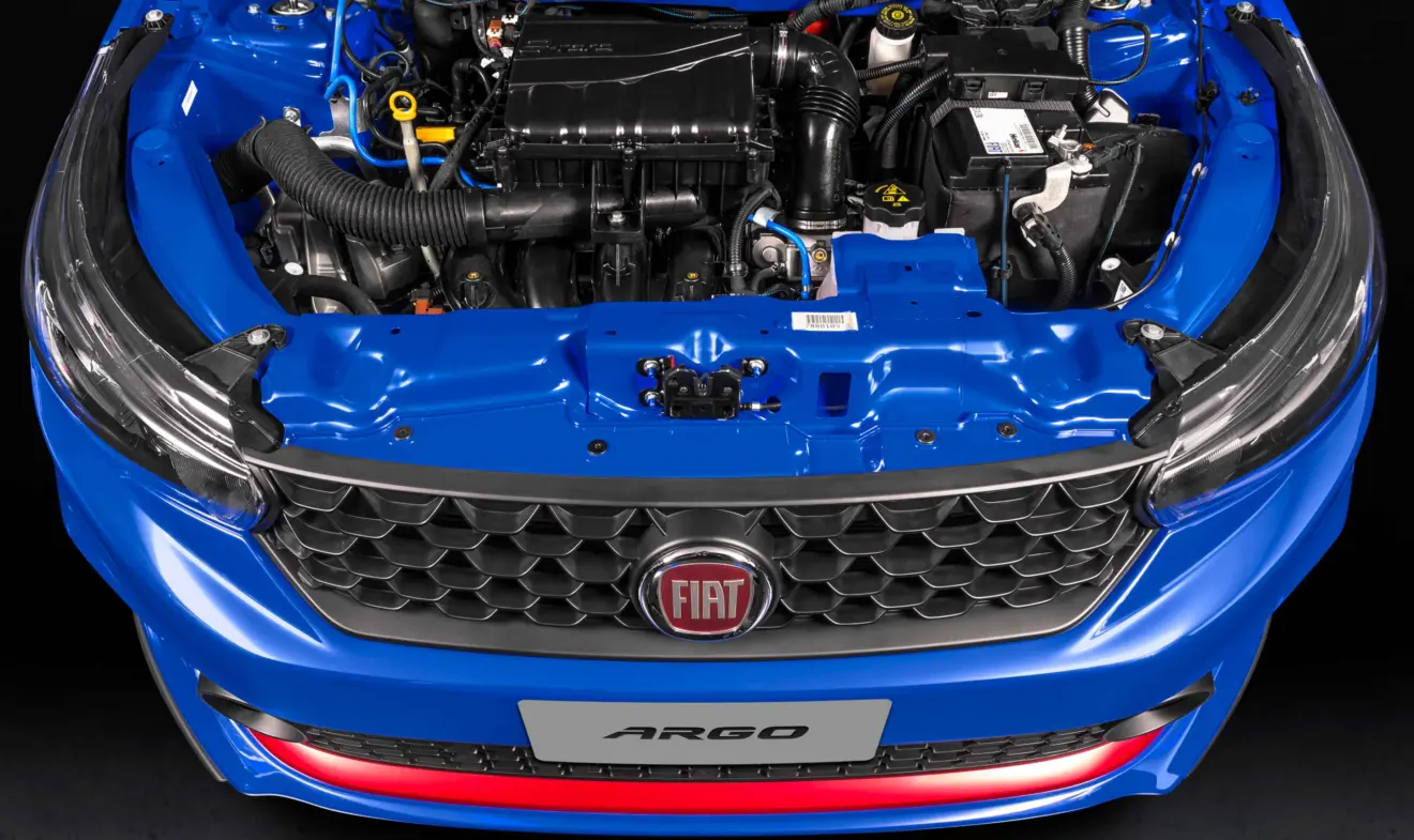 Motor 1.8 de quatro cilindros do Fiat Argo