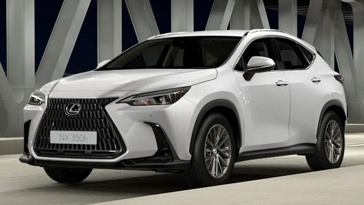Lexus NX 350h Dynamic branco, visto de lado