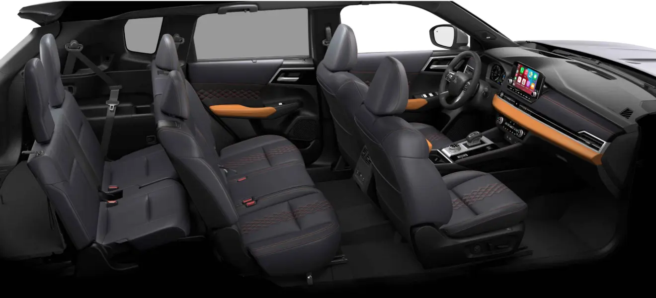 Fileiras de bancos do Mitsubishi Outlander PHEV