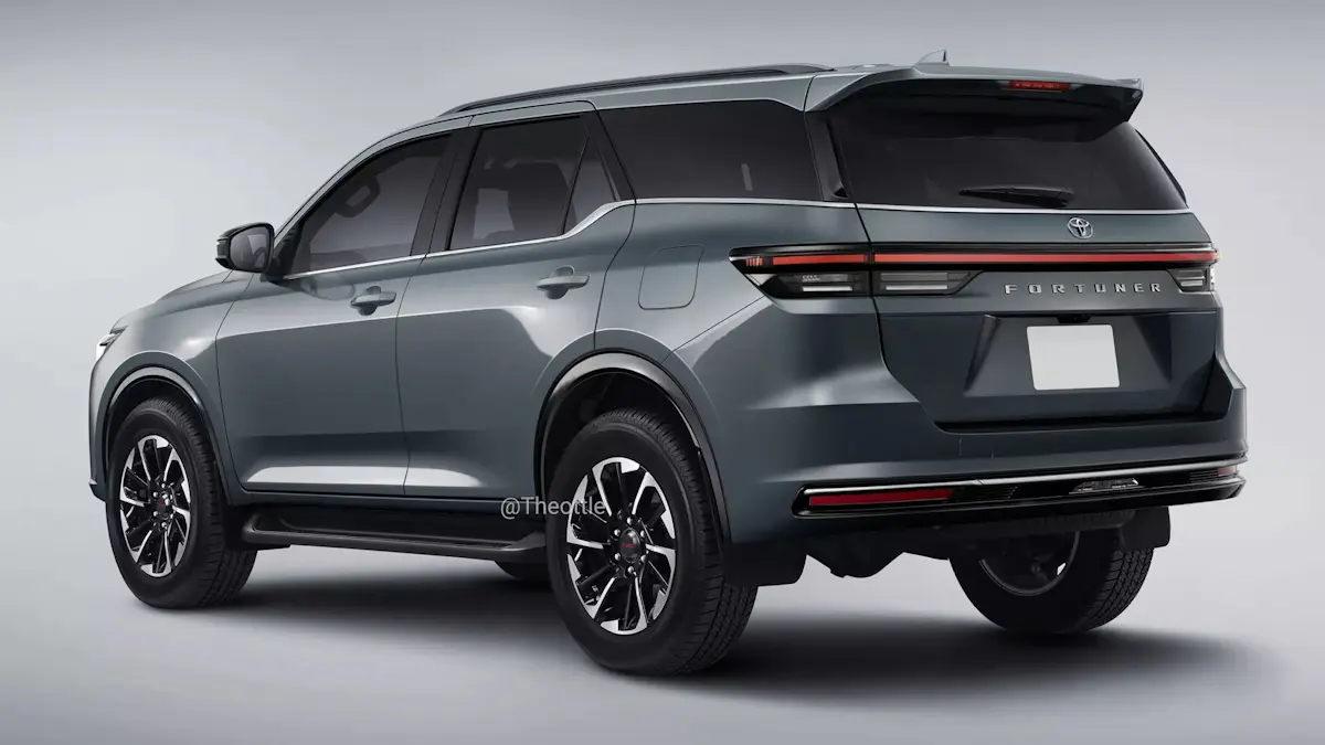 Imagem mostra projeção da nova geração do Toyota SW4 2027