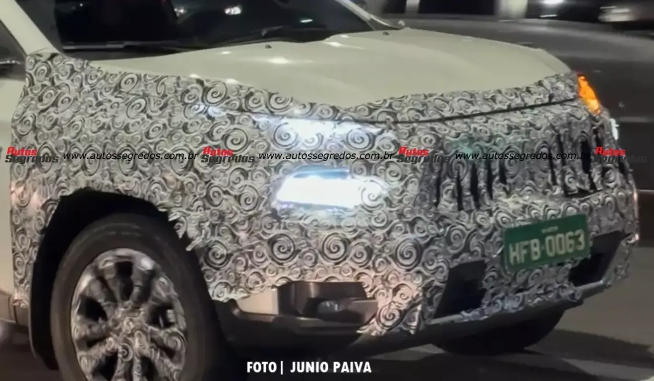 Imagem mostra nova Fiat Toro 2027 dianteira