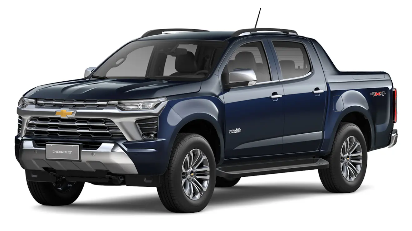 Chevrolet S10 High Country 2026 azul, vista de lado
