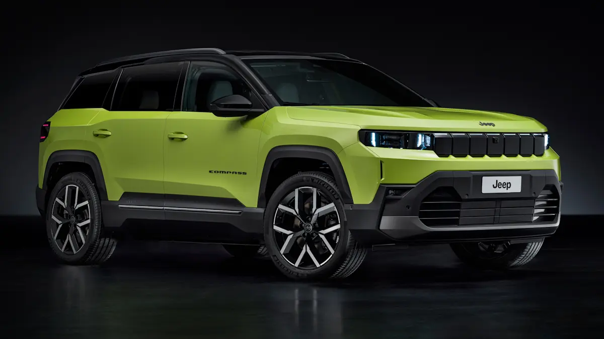 jeep compass europeu verde de frente