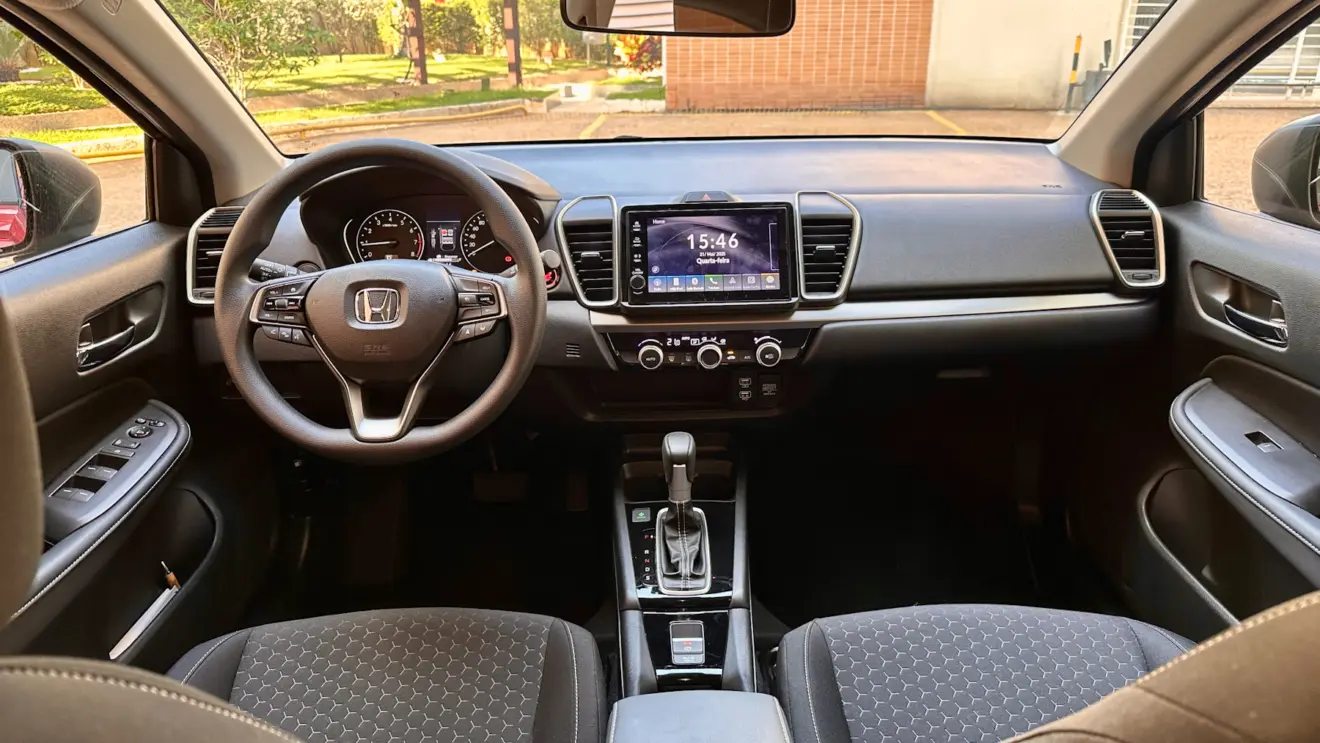 interior do honda city hatch ex