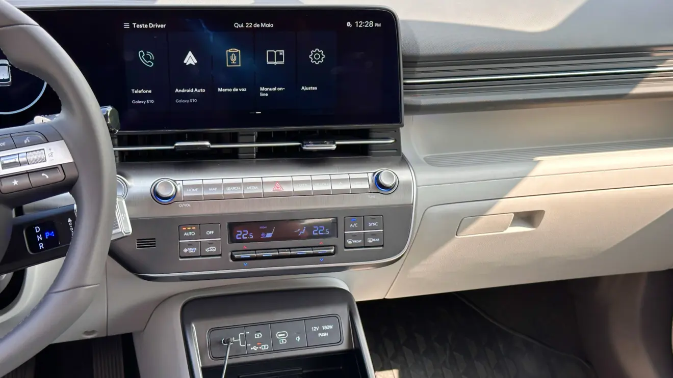 central multimídia do hyundai kona
