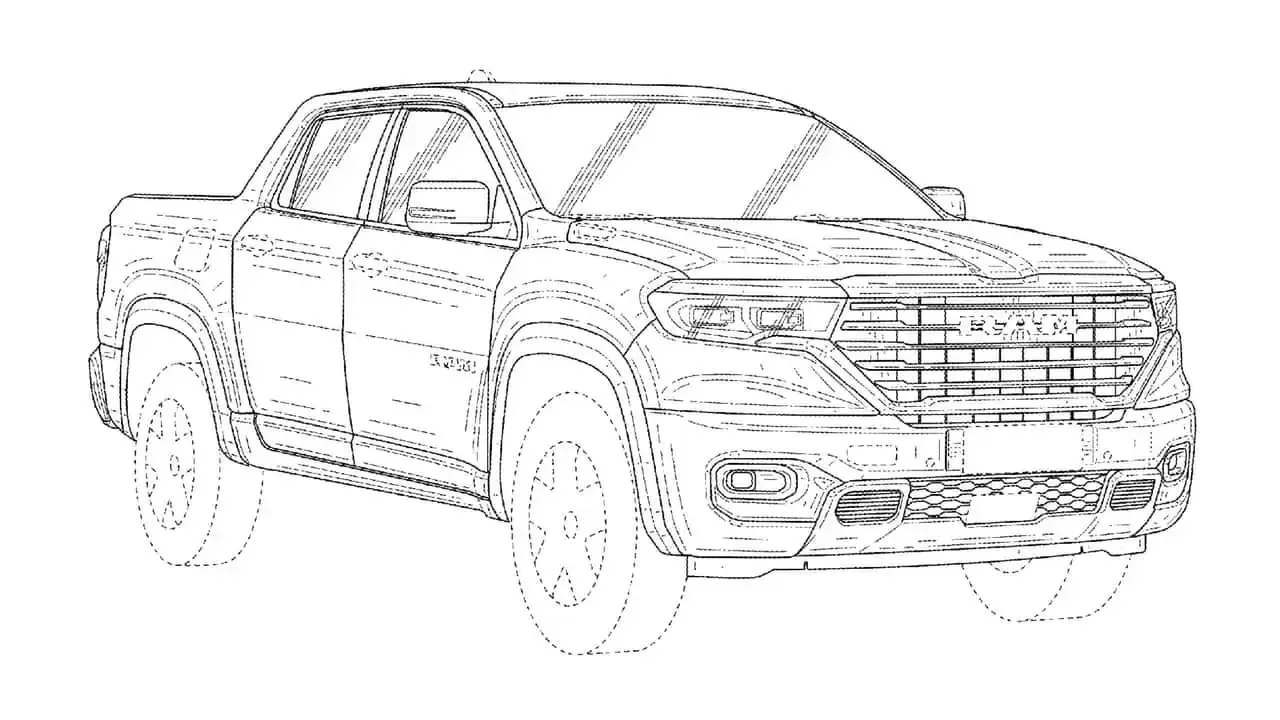 Patente da Ram Rampage para os EUA e vista de frente