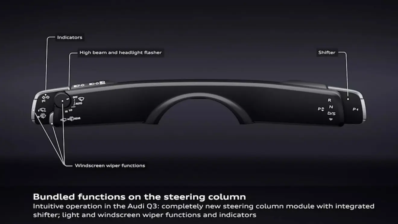 Haste funcional do novo Audi Q3 pintada de cinza