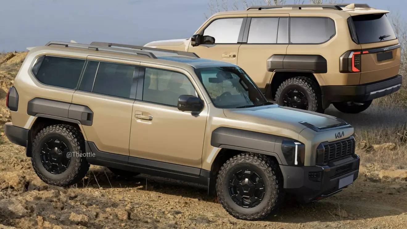 Ilustração do futuro SUV da Kia baseado na caminhonete Tasman