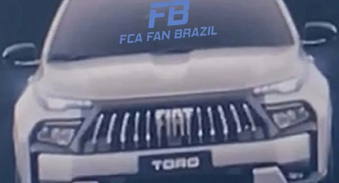 Novo visual da caminhonete intermediária Fiat Toro mostrará filetes verticais na grade do radiador