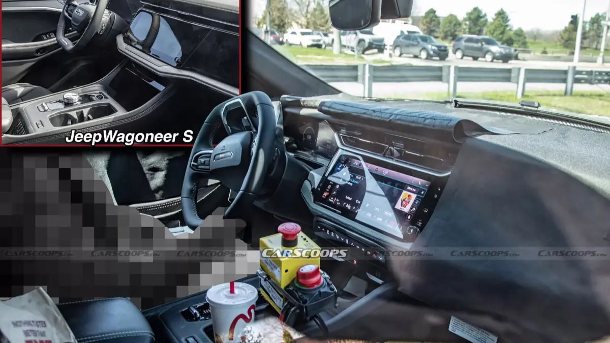 Interior flagrado da nova geração do Jeep Cherokee