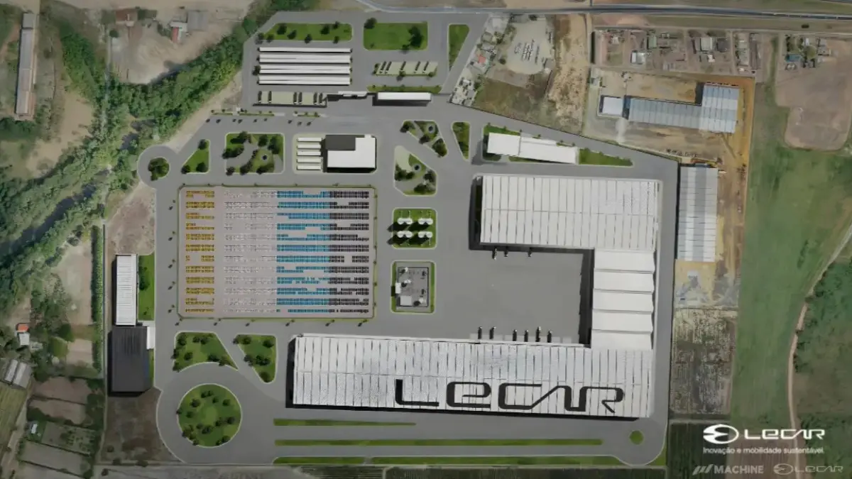Projeção visual da fábrica da Lecar no Espírito Santo