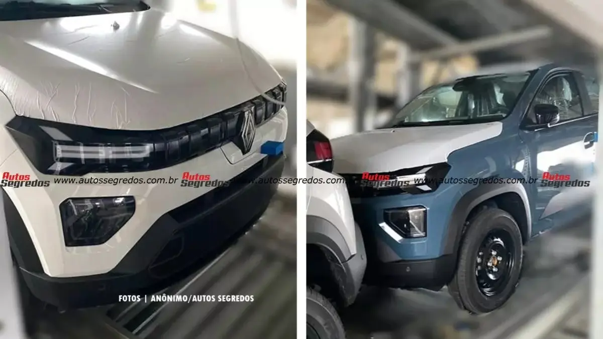 Renault E-Kwid de dianteira em flagra no Brasil