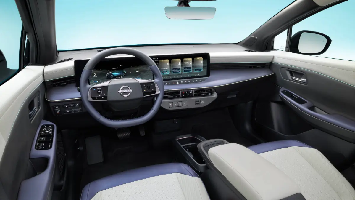 Interior do Nissan Leaf