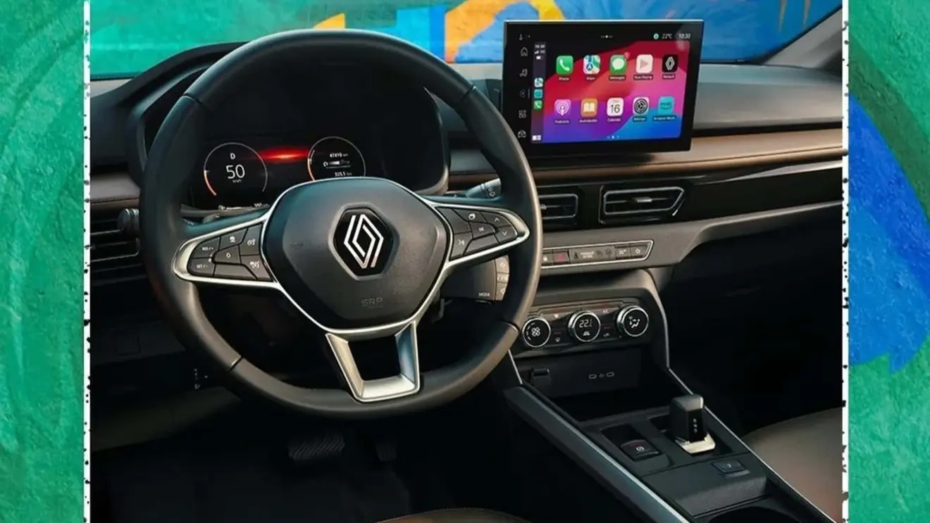 Interior vazado do Renault Kardian de linha 2026