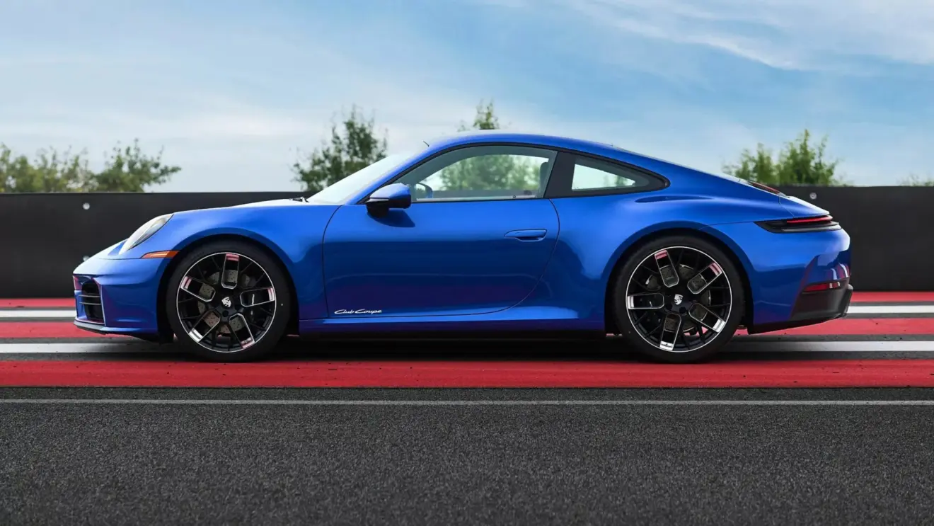 Porsche 911 Carrera T Club Coupe azul estatíca