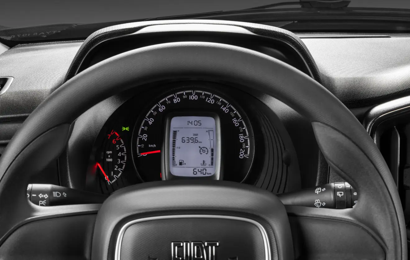 Painel de instrumentos do Fiat Mobi 2026