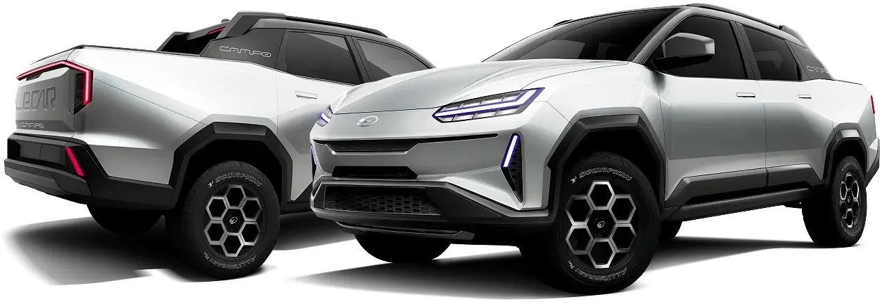 projeção da Lecar Campo prata vista de trás e de frente