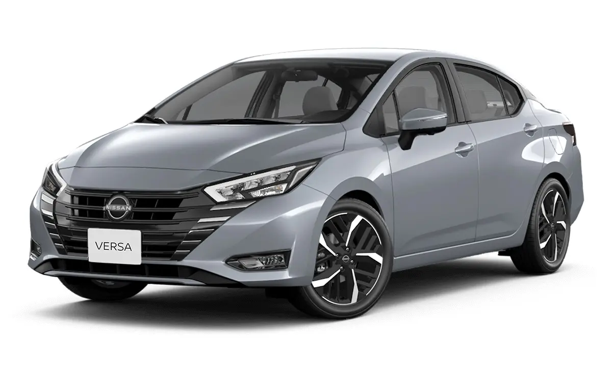 Nissan Versa Exclusive cinza visto de lado