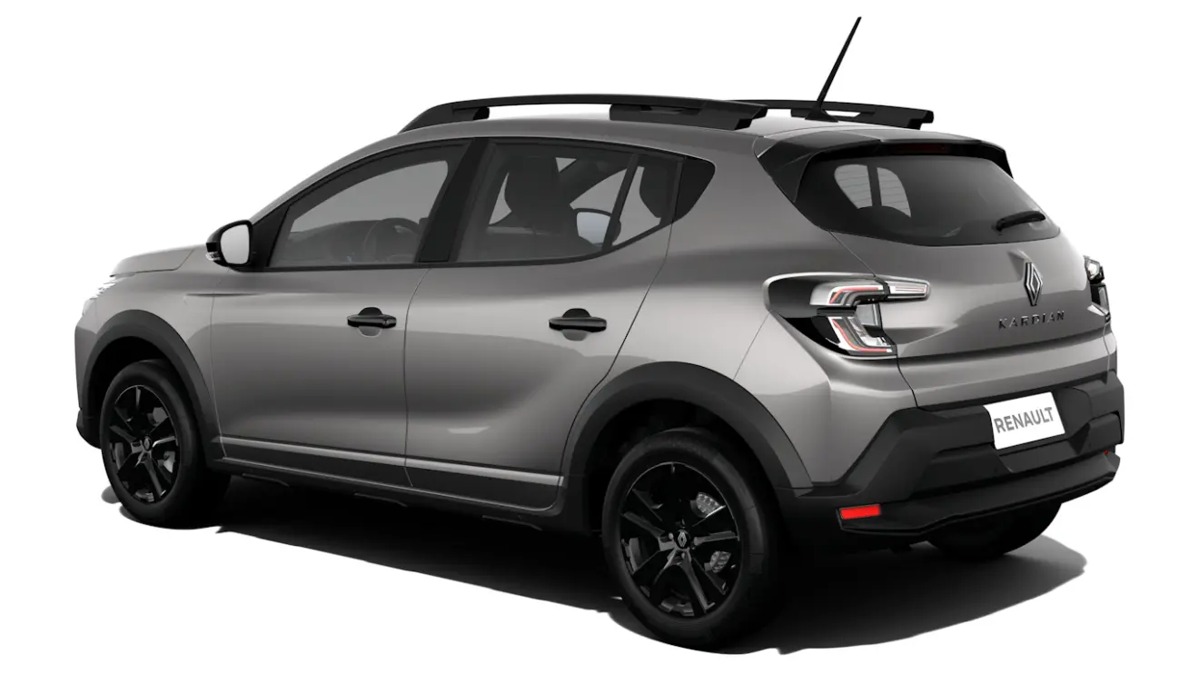 Renault Kardian Authentic cinza e visto de trás