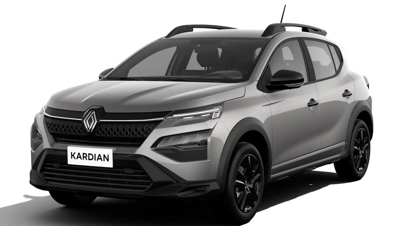 Renault Kardian Authentic cinza e visto de frente