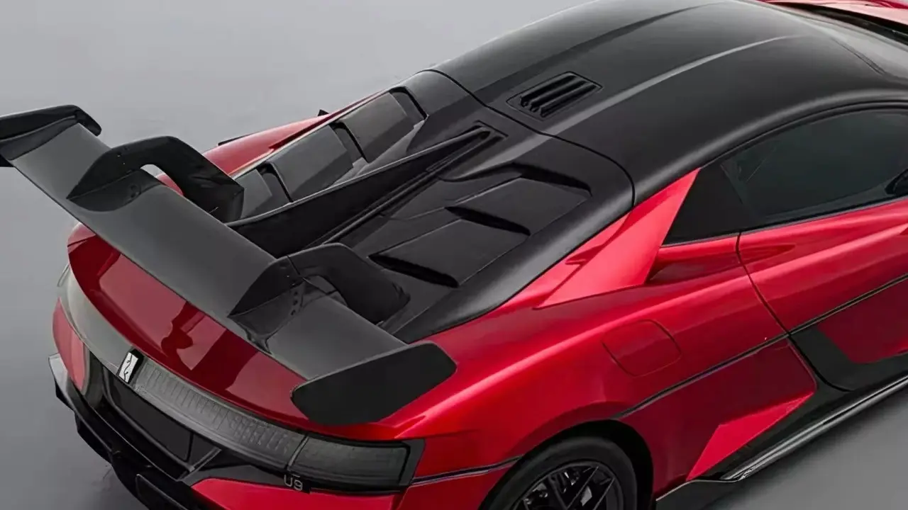 BYD YangWang U9 Track Edition parte alta da traseira em MIIT