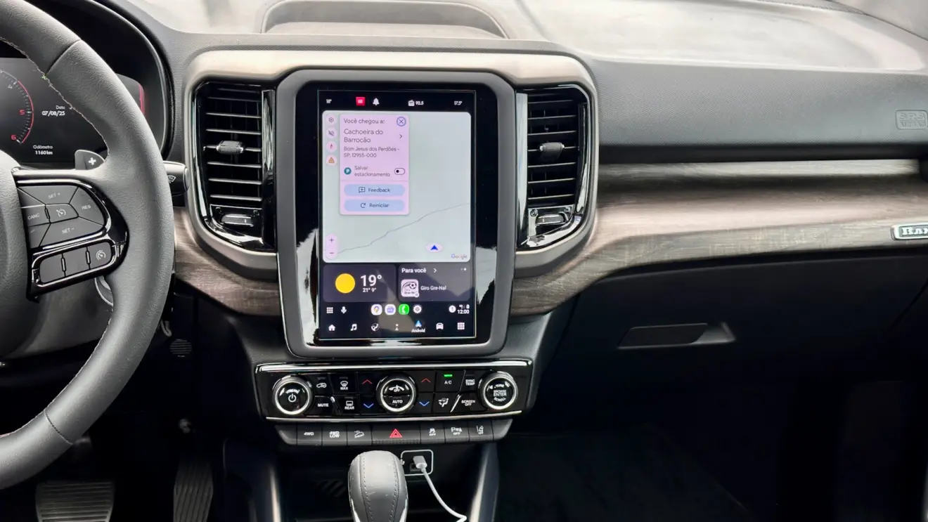 Multimídia da Fiat Toro Ranch 2026 